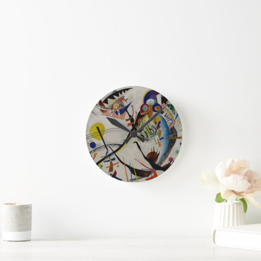 Horloge Ronde Segment bleu Kandinsky (Maison)