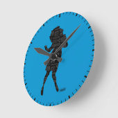 Horloge Ronde Seinfeld | Elaine Danse Silhouette (Angle)