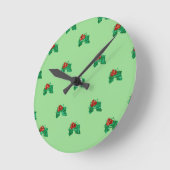 Horloge Ronde Séquence noël Holly (Angle)
