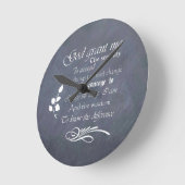 Horloge Ronde Sérénité prière cadeau chalkboard rétro (Angle)