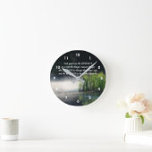 Horloge Ronde Serenity Prayer Cattails Dans Mist Inspiration (Maison)