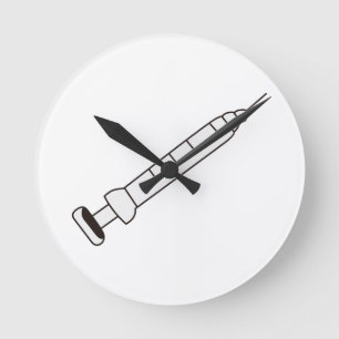 Horloge Ronde Seringue Médicale