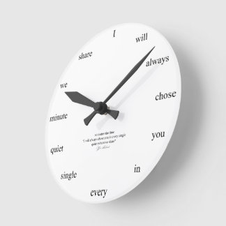 Horloge Ronde Serment de réconfort qui boucle à l'infini.