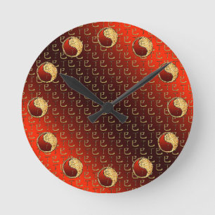 Horloge Ronde Serpent de Feu