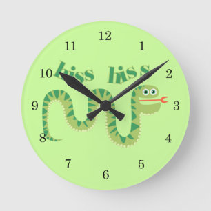 Horloge Ronde Serpent de sifflement de sifflement