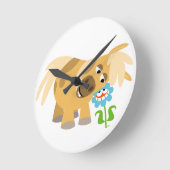 Horloge Ronde Serrure du poignon et du mur de fleurs (Angle)