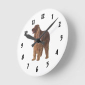 Horloge Ronde Setter irlandais (Angle)