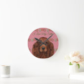 Horloge Ronde Setter rouge irlandais (Maison)