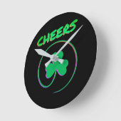 Horloge Ronde Shamrock Clover Irlande Irlande (Angle)