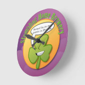 Horloge Ronde Shamrock silencieux (Angle)