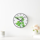 Horloge Ronde Shamrock Vert D'Irlande (Maison)