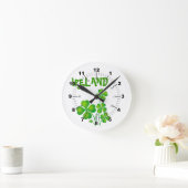 Horloge Ronde Shamrock Vert D'Irlande (Maison)