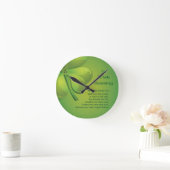 Horloge Ronde Shamrock vert d'Irlande Blessings (Maison)