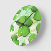 Horloge Ronde Shamrock vert St Patrick iPhone 5 Coque-Mate (Angle)