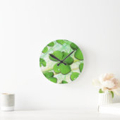 Horloge Ronde Shamrock vert St Patrick iPhone 5 Coque-Mate (Maison)