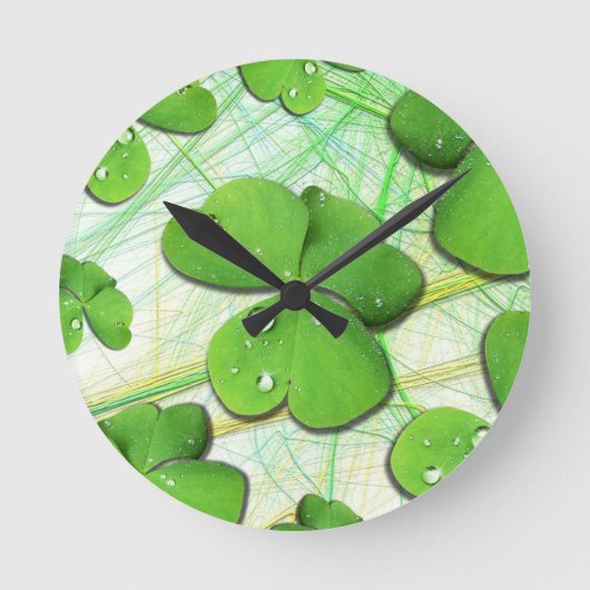 Horloge Ronde Shamrock vert St Patrick iPhone 5 Coque-Mate (Recto)