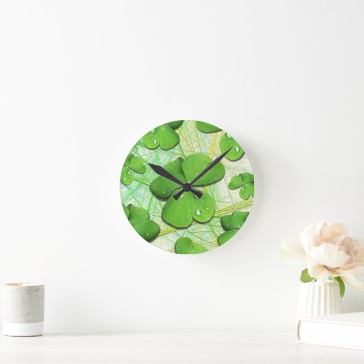 Horloge Ronde Shamrock vert St Patrick iPhone 5 Coque-Mate (Maison)