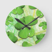 Horloge Ronde Shamrock vert St Patrick iPhone 5 Coque-Mate (Recto)