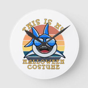 Horloge Ronde Shark Daddy Éffrayant Sunset Funny