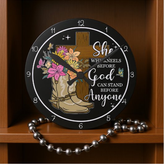 Horloge Ronde She Who Kneels Before God Design