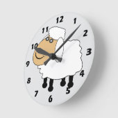 Horloge Ronde Sheep Design (Angle)