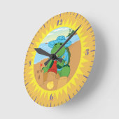 Horloge Ronde Sheldon sur la plage (Angle)