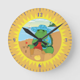 Horloge Ronde Sheldon sur la plage