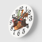 Horloge Ronde Shérif de l'Ouest (Angle)