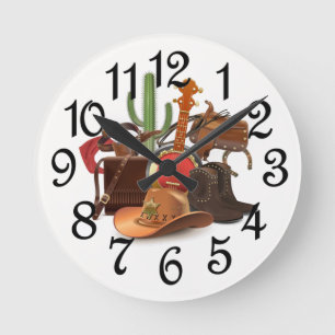 Horloge Ronde Shérif de l'Ouest