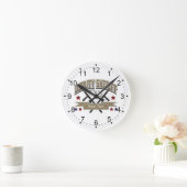 Horloge Ronde Sheriff adjoint personnalisé (Maison)