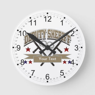 Horloge Ronde Sheriff adjoint personnalisé