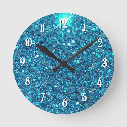 Horloge Ronde Shine bleu extravagant (Recto)