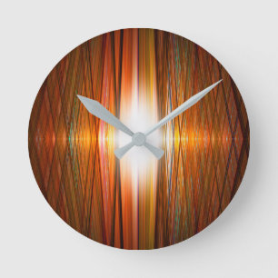 Horloge Ronde Shining starburst grid