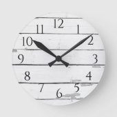Horloge Ronde Shiplap Coastal Rustic (Recto)