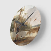 Horloge Ronde Shooting de Pheasant (Angle)