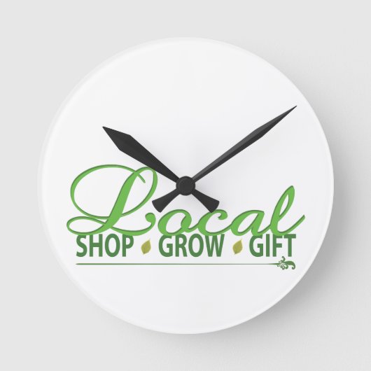 Horloge Ronde Shop local, Grow local, Poison local (Recto)