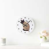 Horloge Ronde Siamese cat cartoon (Maison)