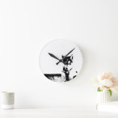 Horloge Ronde Siberian Husky Puppy (Maison)