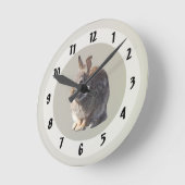 Horloge Ronde Siège de lapin (Angle)