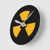 Horloge Ronde Signal radioactif nucléaire (Angle)