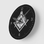 Horloge Ronde signe de franc-maçonnerie (Angle)
