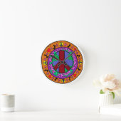 Horloge Ronde Signe de paix (Maison)