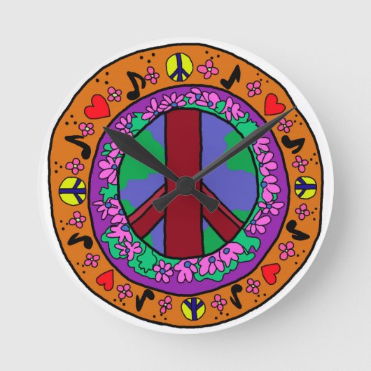 Horloge Ronde Signe de paix (Recto)