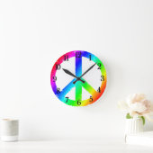 Horloge Ronde Signe de paix cool (Maison)