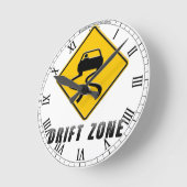 Horloge Ronde Signe de zone de dérive (Angle)