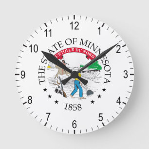 Horloge Ronde Signe du Minnesota