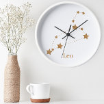 Horloge Ronde Signe moderne Zodiac Gold Leo| Incendie d'élément<br><div class="desc">Signe moderne Zodiac Gold Leo| Incendie d'élément</div>