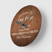 Horloge Ronde Signes de patios (Angle)