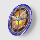 Horloge Ronde Signes de Terre (Angle)