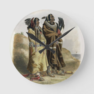 Horloge Ronde Sih-Chida and Mahchsi-Karehde, Mandan Indians, pla